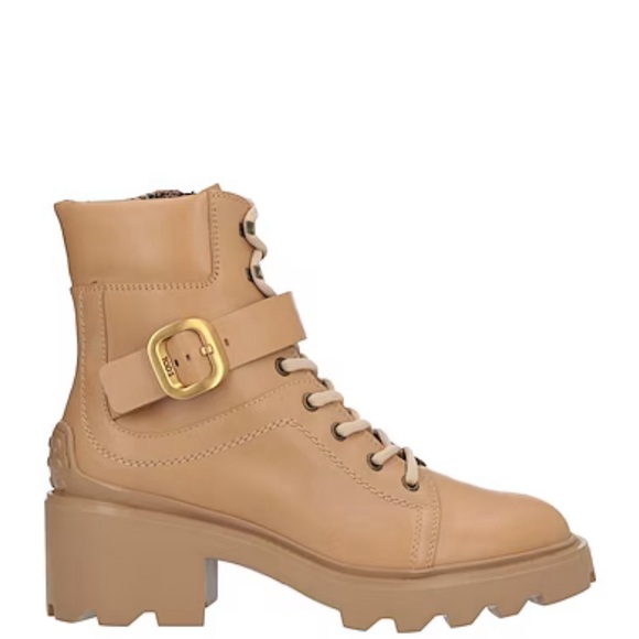 NEVER WORN - Tod’s combat ankle boots for women tan - size 37